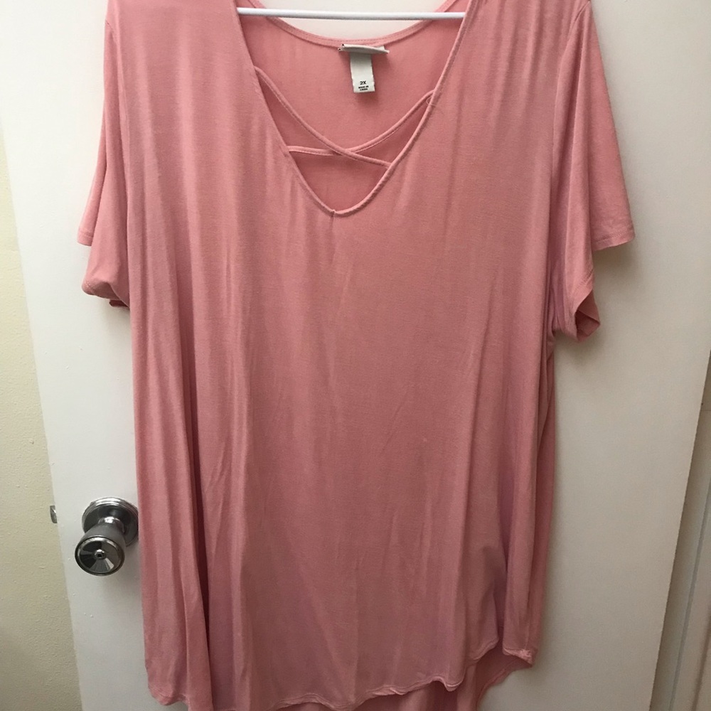 Ava & Viv 2X Distressed Tunic